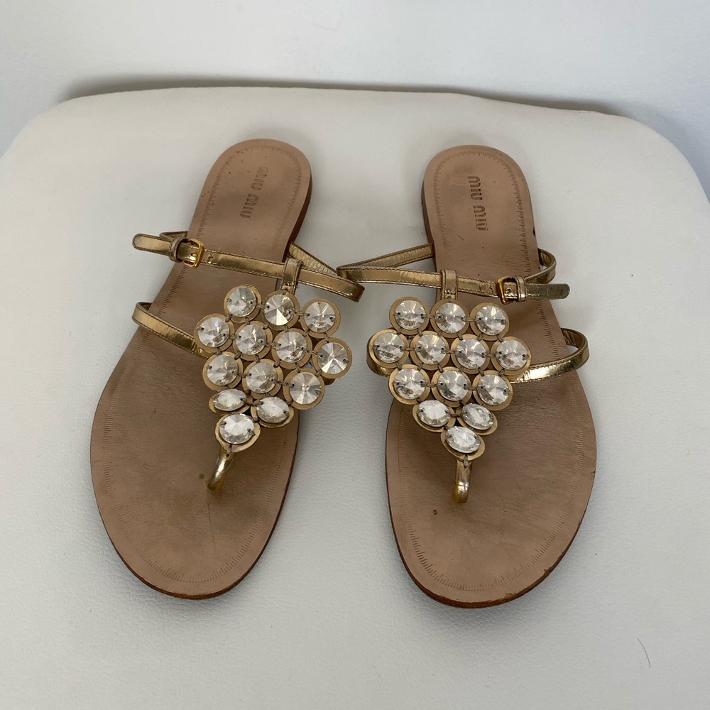 Miu Miu Sandals with Crystals